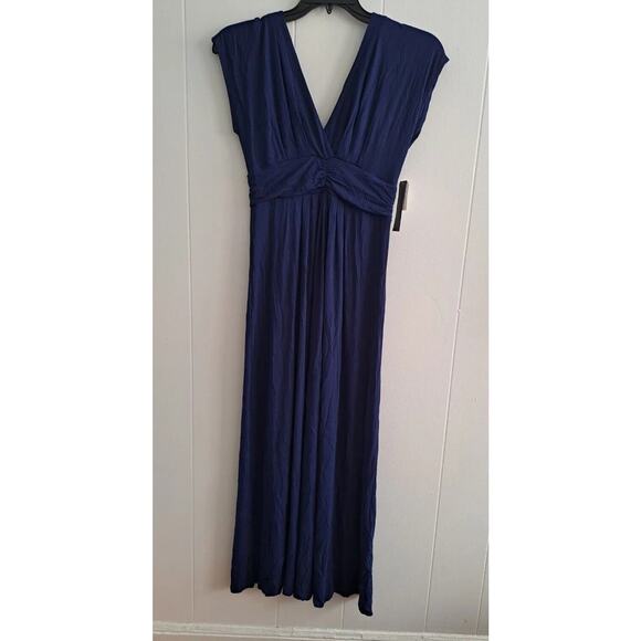 Xscape Women's Casual Cocktail Sleeveless V-Neck Maxi Blue Dress Size‎ 8 - Picture 1 of 14